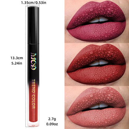 Matte Velvet Lip Gloss – 19 Shades | Waterproof & Long-Lasting
