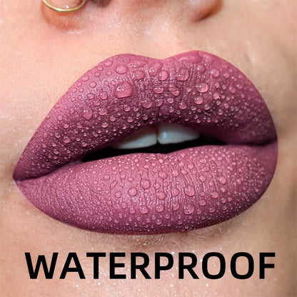 Matte Velvet Lip Gloss – 19 Shades | Waterproof & Long-Lasting