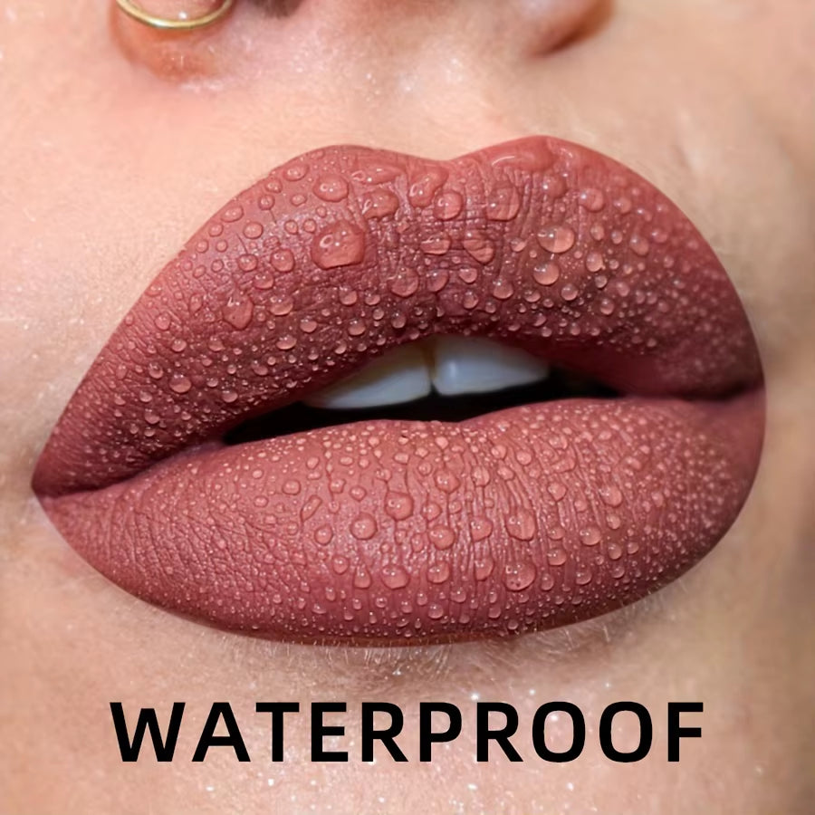 Matte Velvet Lip Gloss – 19 Shades | Waterproof & Long-Lasting