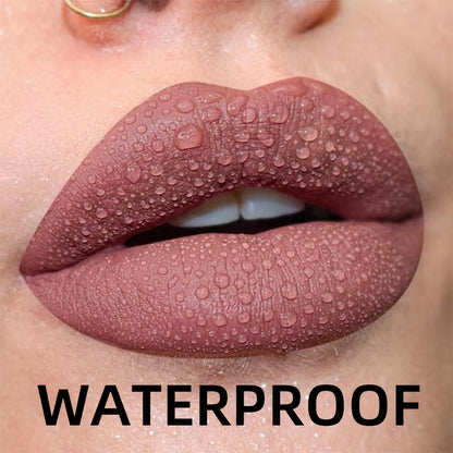 Matte Velvet Lip Gloss – 19 Shades | Waterproof & Long-Lasting