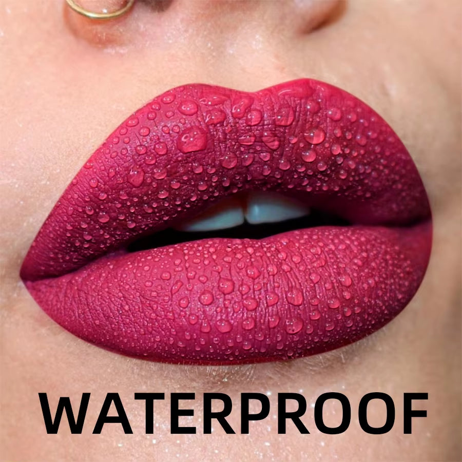 Matte Velvet Lip Gloss – 19 Shades | Waterproof & Long-Lasting